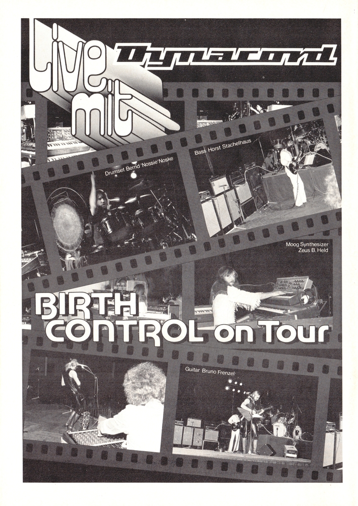 Dynacord-Endorsement der Band "Birth Control" auf ihrer 1977er Tour (Aus: Fachblatt MusicMagazin, Juni 1977).